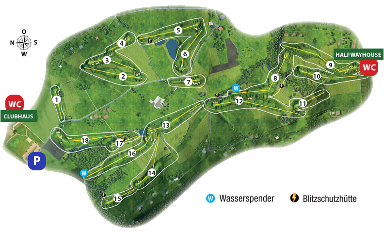 Übersichtskarte Golfanlage GC am Attersee